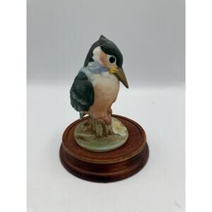 Andrea by Sadek Kingfisher Bird Figurine 6350 Japan Hand Painted w/ Base Vintage